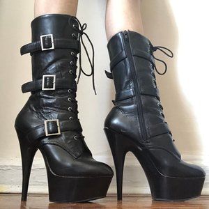 PLEASER Platform Stiletto Boots